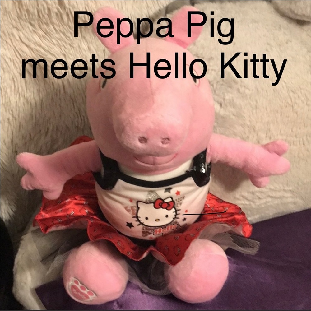 Build-a-Bear Peppa Pig 🐷 in Hello Kitty Outfit